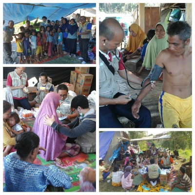 Tim Kesehatan RS BETHESDA YOGYAKARTA  bekerjasama  dengan YEU dan PELKESI memberikan pelayanan kesehatan di berbagai lokasi Gempa di Lombok 