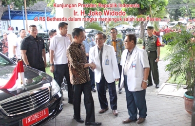 Kunjungan Presiden Republik Indonesia Ir. H. Joko Widodo di RS Bethesda Yogyakarta dalam rangka menjenguk salah satu pasien
