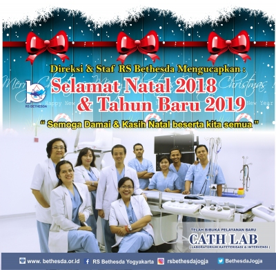 Direksi & Staf RS Bethesda Yogyakarta mengucapkan Selamat Natal 2018 & Tahun Baru 2019