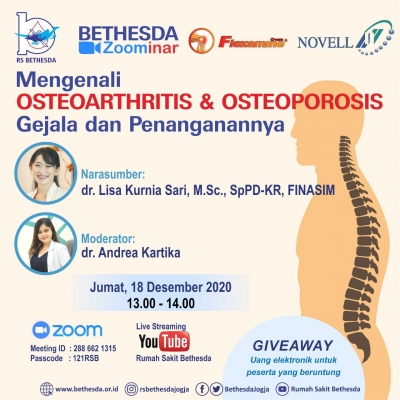 BETHESDA ZOOMINAR #5 Mengenali OSTEOARTHRITIS & OSTEOPOROSIS Gejala dan Penanganannya
