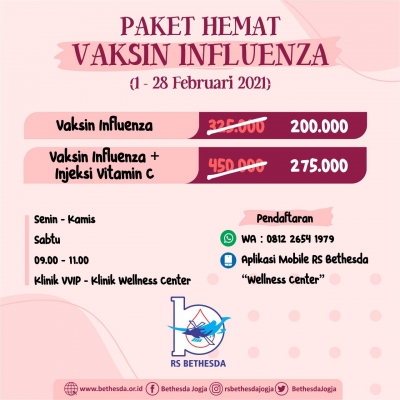 Paket Hemat Vaksin Influenza Rs Bethesda Yogyakarta