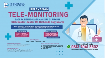 Pelayanan TELE-MONITORING BAGI PASIEN ISOLASI MANDIRI DI RUMAH RS Bethesda Yogyakarta