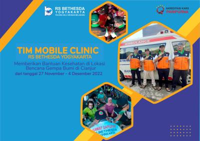 Tim Mobile Clinic RS Bethesda Yogyakarta bantu Pengungsi Gempa Cianjur yang Terserang Penyakit