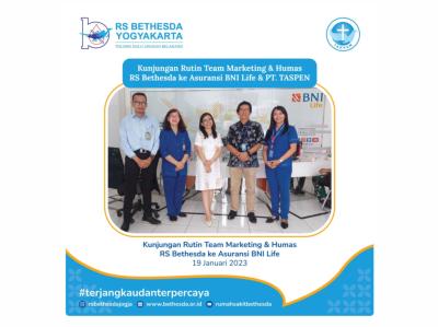 Kunjungan rutin team marketing dan humas RS Bethesda Yogyakarta ke BNI LIFE