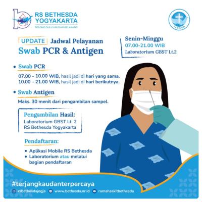 Swab PCR & Antigen RS Bethesda Yogyakarta dilayani di Laboratorium GBST LT.2