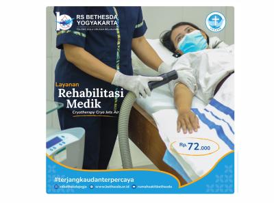 Rehabilitasi Medik di RS Bethesda menggunakan Cryotherapy Cryo Jets Air.