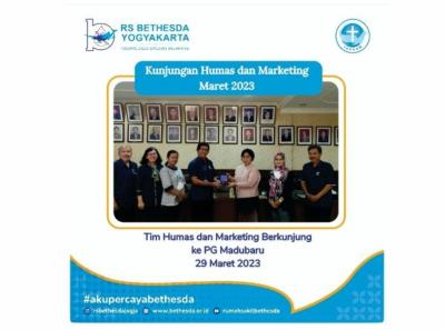 Tim Humas dan Marketing berkunjung ke PG Madukismo  yang bekerjasama dengan RS Bethesda Yogyakarta