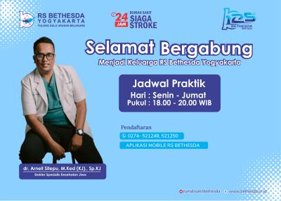 Selamat bergabung menjadi keluarga RS Bethesda dr. Arneil Sitepu, M. Ked (KJ)., Sp. KJ