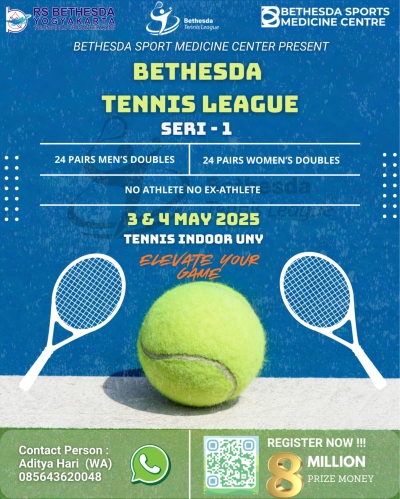 BETHESDA TENNIS LEAGUE - SERI 1  Ayo ikuti dan saksikan pertandingan tenis seru di Bethesda Tennis League Seri 1!