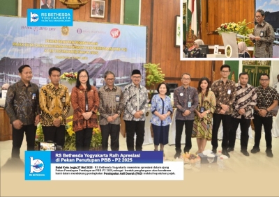 RS Bethesda Yogyakarta Raih Apresiasi di Pekan Panutan PBB-P2 2025 Dari Bethesda untuk Jogja, dari warga untuk warga. Semua ini sebagai bentuk penghargaan atas komitmen kami dalam mendukung peningkatan Pendapatan Asli Daerah (PAD) melalui kepatuhan pajak.