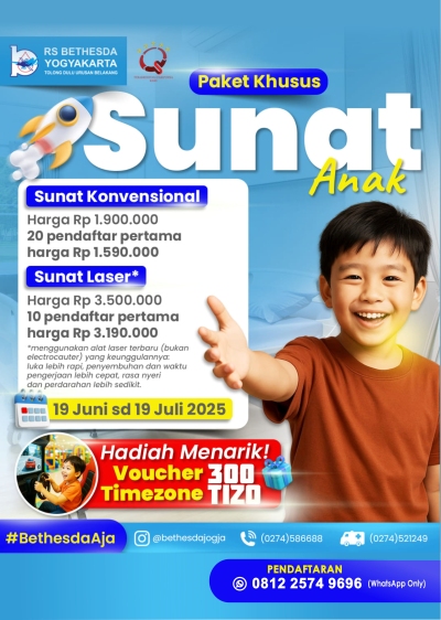 Paket Khusus SUNAT ANAK di RS Bethesda Yogyakarta! Yuk, rayakan momen penting si kecil dengan pelayanan terbaik dan bonus menarik! 