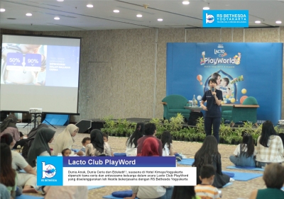 Lacto Club PlayWorld dengan RS Bethesda Yogyakarta di Hotel Kimaya Yogyakarta . Sabtu pagi yang cerah, suasana di Hotel Kimaya Yogyakarta dipenuhi tawa ceria dan antusiasme keluarga dalam acara Lacto Club PlayWorld yang diselenggarakan oleh Nestl&