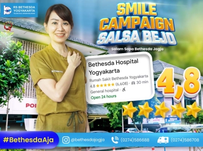 Smile Campaign Salsa Bejo (Salam Sapa Bethesda Jogja), proud to achieve a 4.8 rating on Google Reviews
