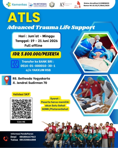 Tingkatkan kompetensi penanganan trauma dengan mengikuti pelatihan ATLS (Advanced Trauma Life Support) di RS Bethesda Yogyakarta