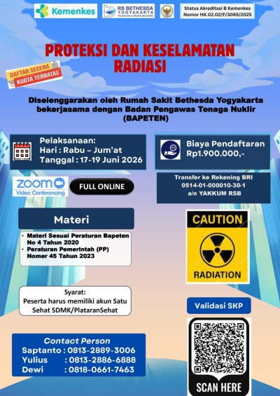 PELATIHAN PROTEKSI DAN KESELAMATAN RADIASI 2026